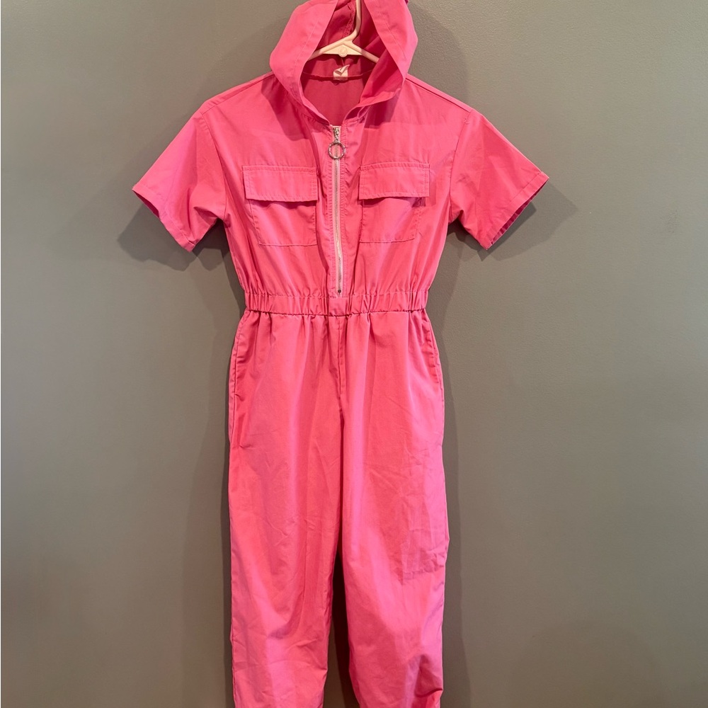 *GENTLY WORN* Girl's Size 10y SHEIN Hooded Jumpsuit